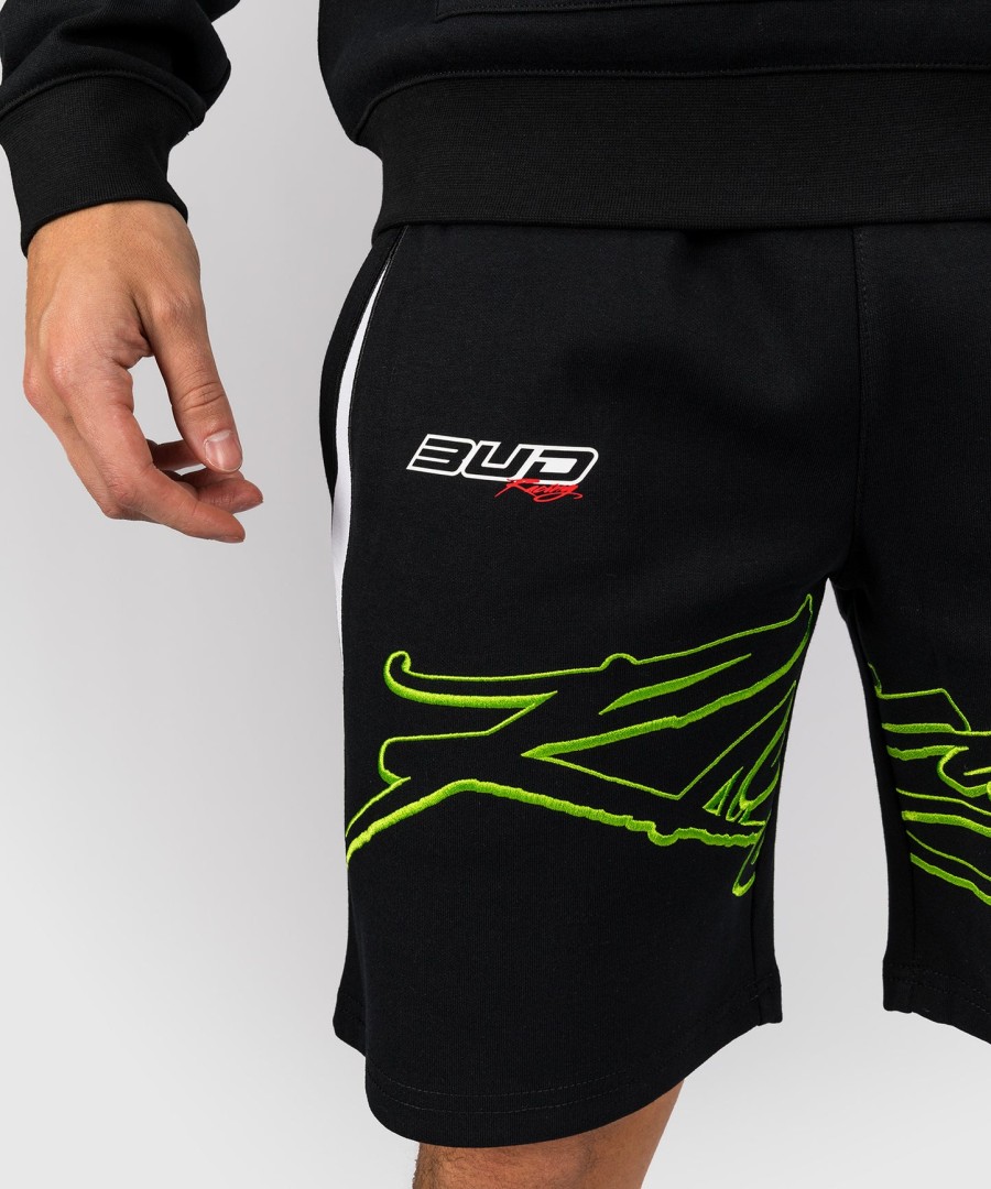 venum x bud racing herre bomuldsshorts - sorthvidlimegrøn