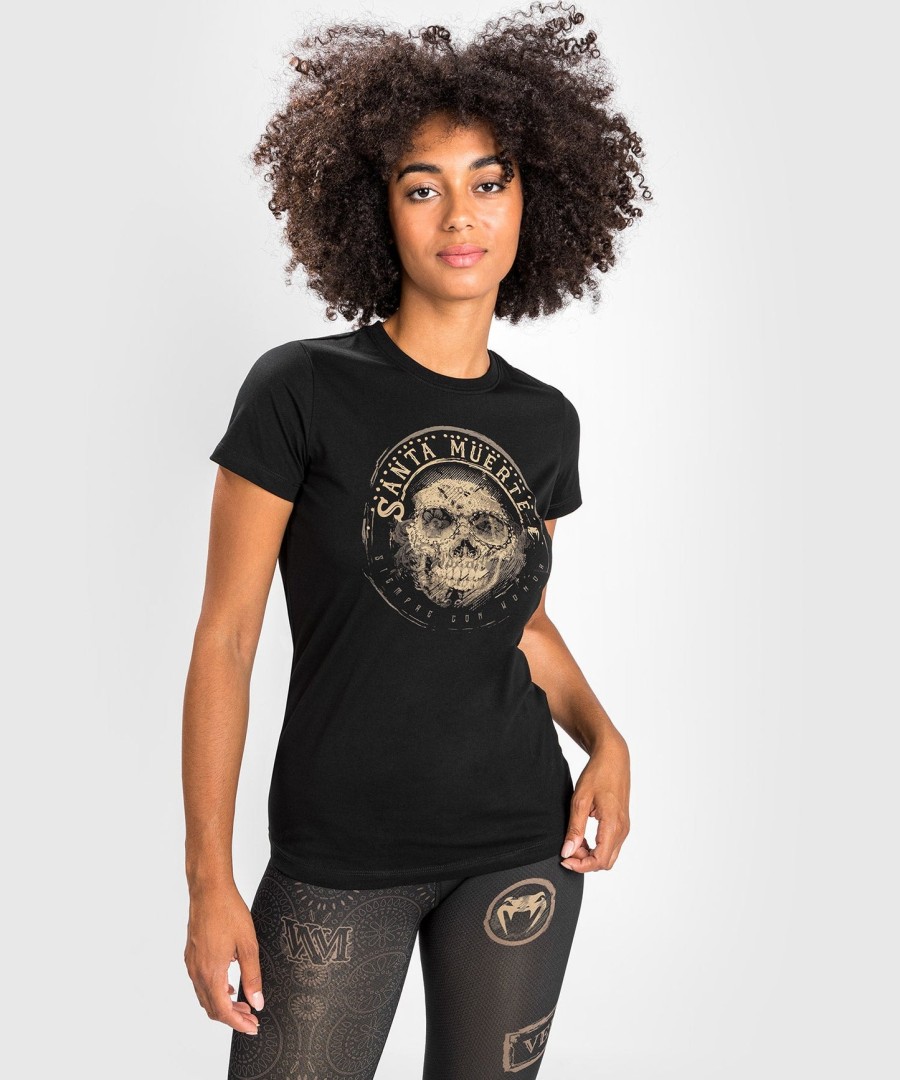 t-shirt santa muerte dark side venum kvinde - sortbrun