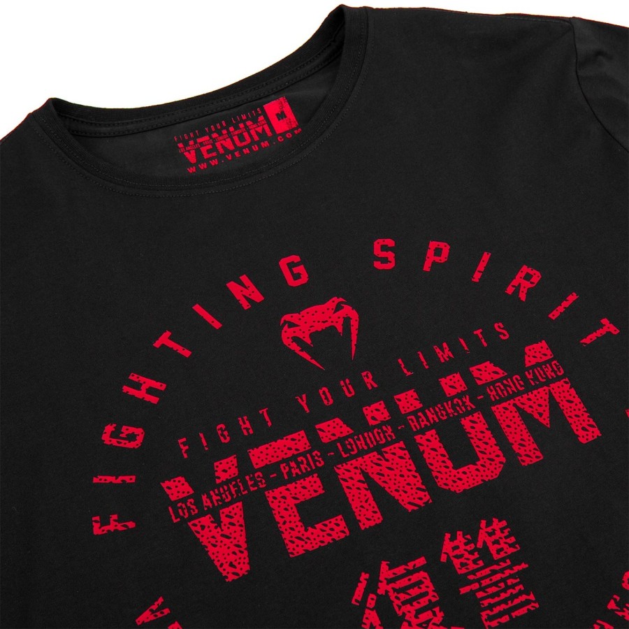 venum signature t-shirt - lange Ærmer - sortrød
