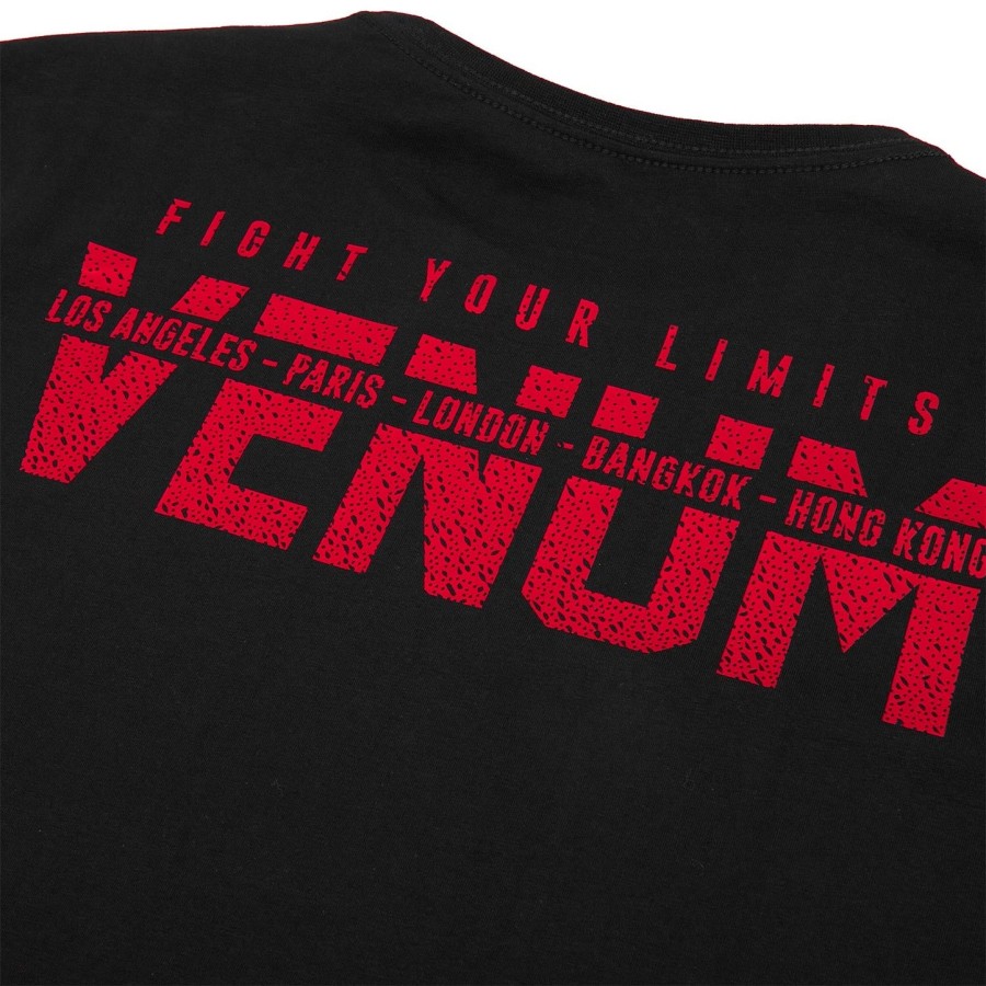 venum signature t-shirt - lange Ærmer - sortrød