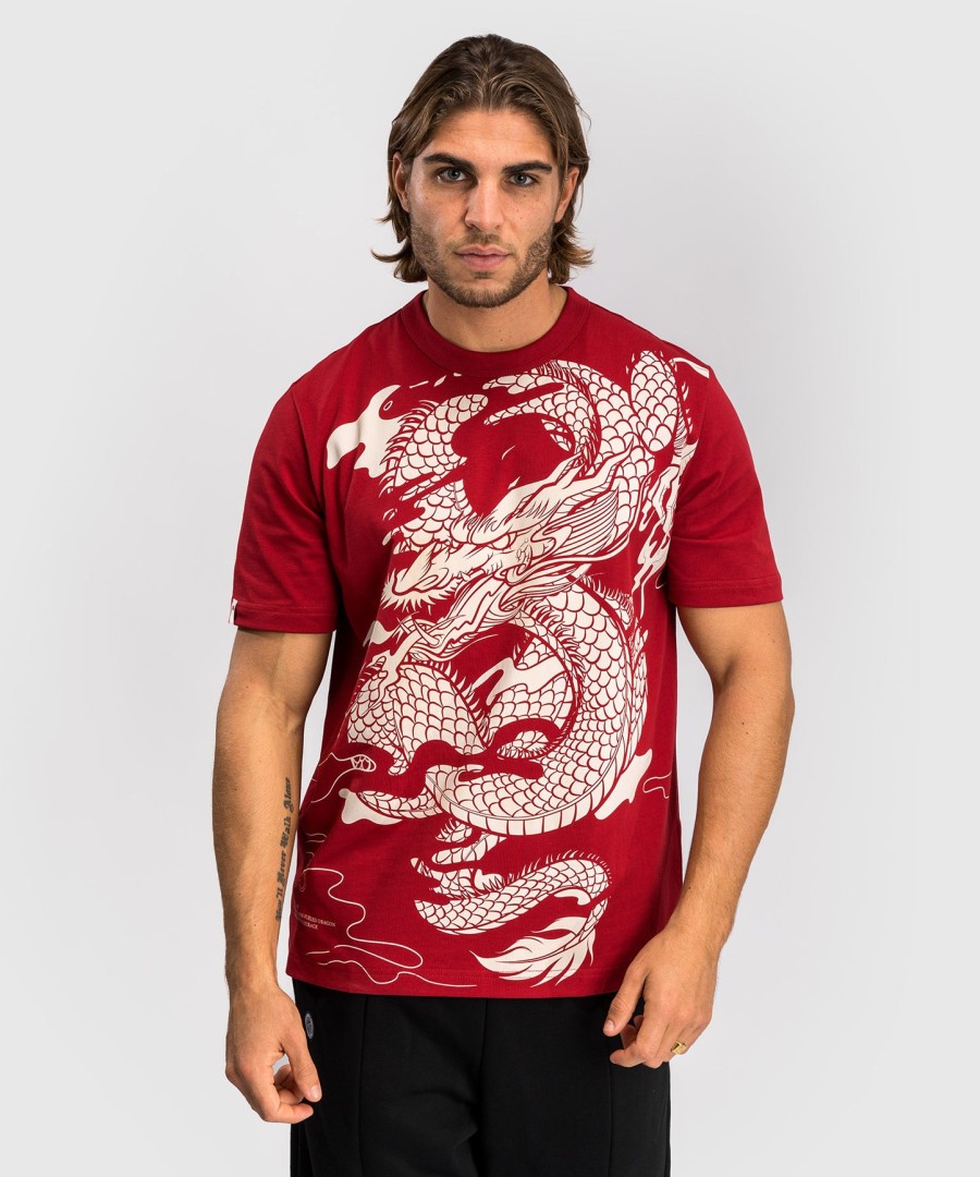 venum dragon flight herre t-shirt - kirsebærrødcremehvid