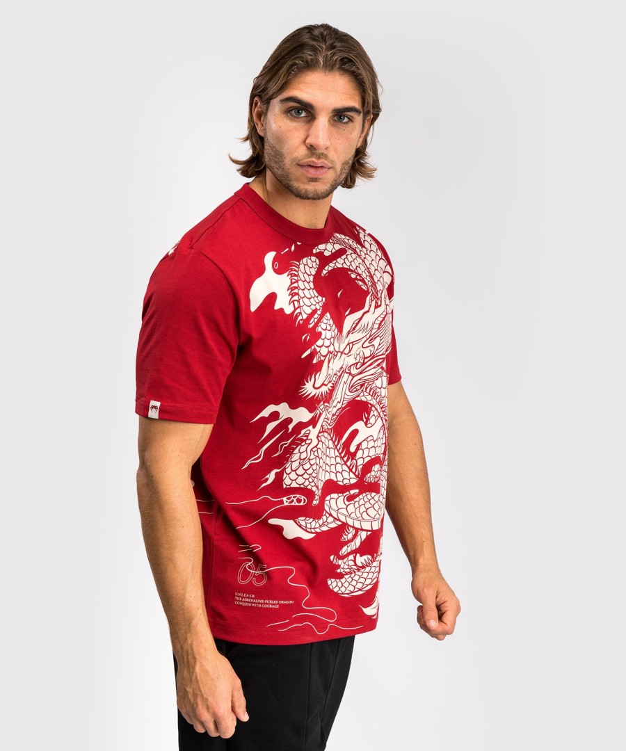 venum dragon flight herre t-shirt - kirsebærrødcremehvid