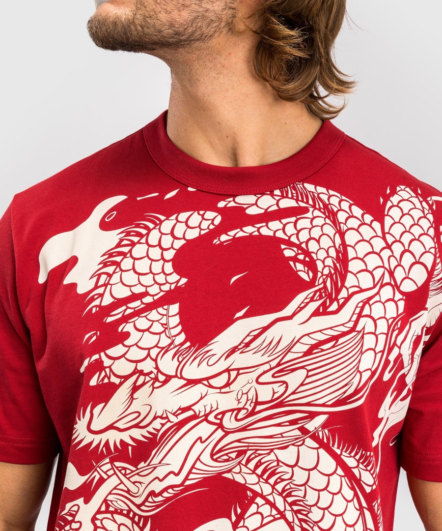 venum dragon flight herre t-shirt - kirsebærrødcremehvid