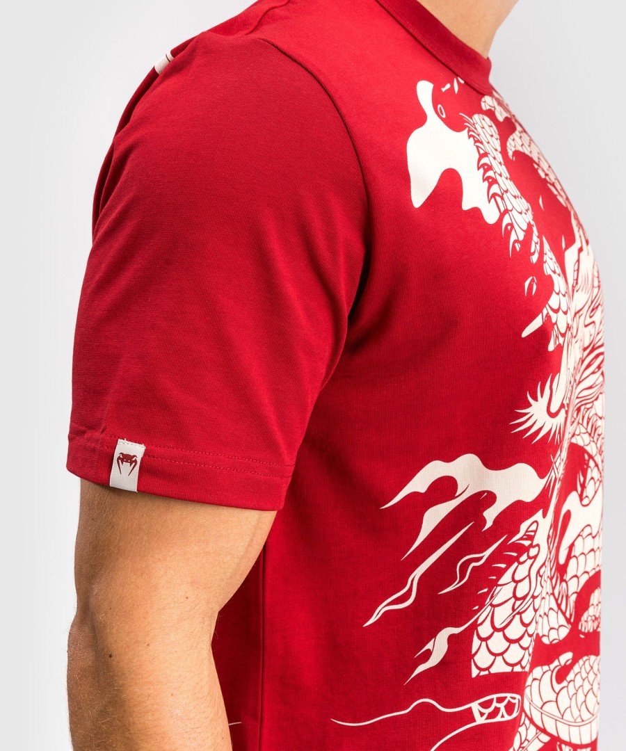 venum dragon flight herre t-shirt - kirsebærrødcremehvid
