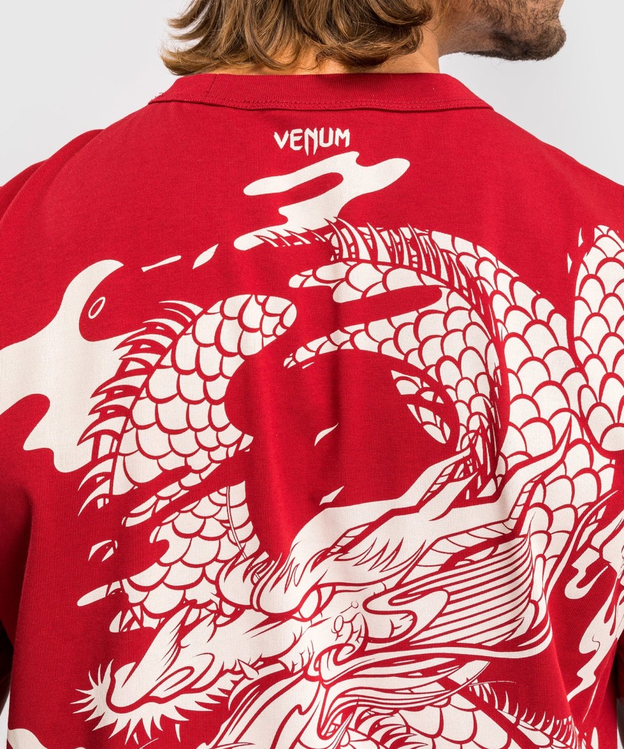 venum dragon flight herre t-shirt - kirsebærrødcremehvid