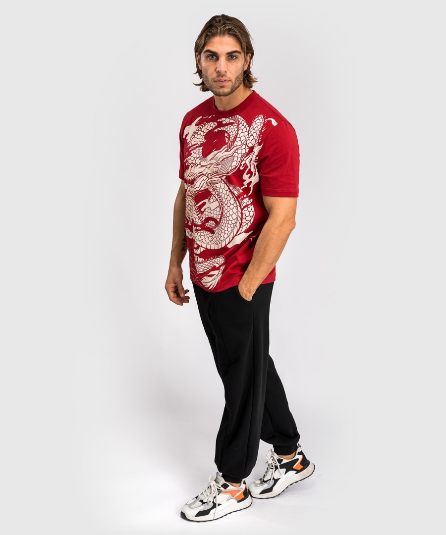 venum dragon flight herre t-shirt - kirsebærrødcremehvid