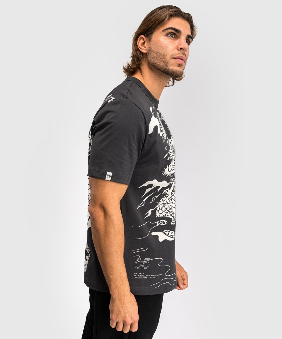 venum dragon flight herre t-shirt - trækulsgråcremehvid