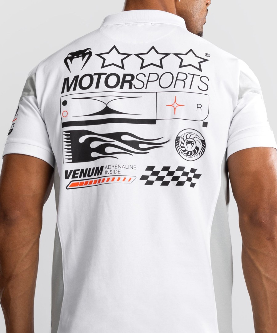 venum motorsport bomuldspolo - snehvid