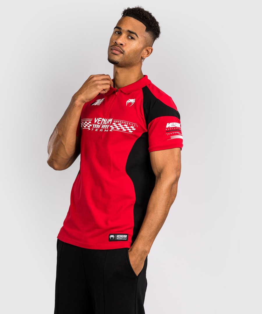 venum motorsport bomuldspolo - racer rød