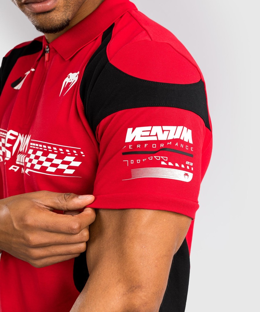 venum motorsport bomuldspolo - racer rød