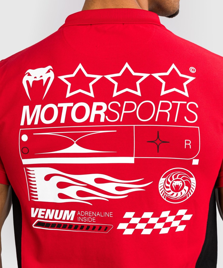 venum motorsport bomuldspolo - racer rød