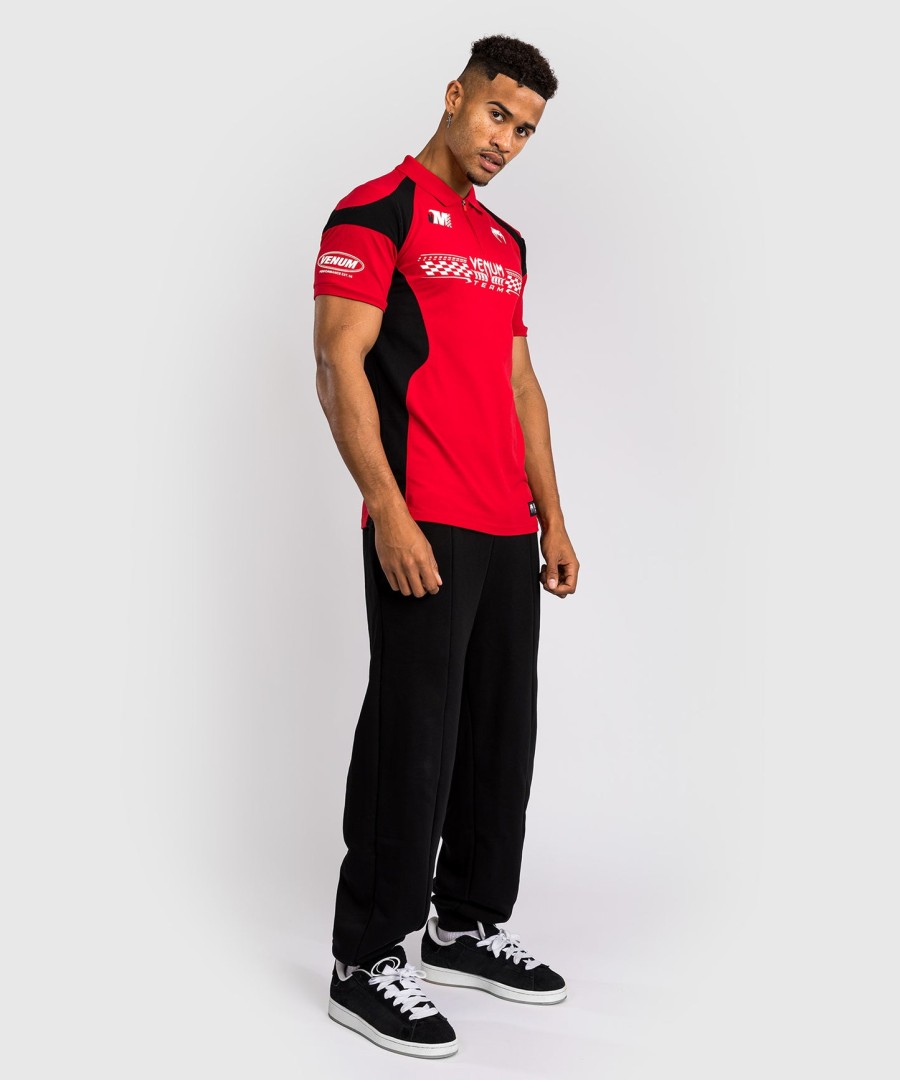 venum motorsport bomuldspolo - racer rød