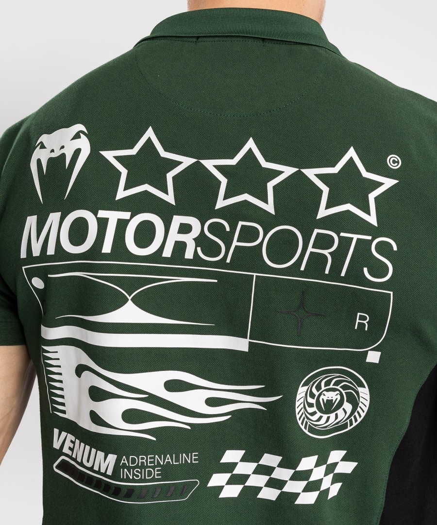 venum motorsport bomuldspolo - deep forest