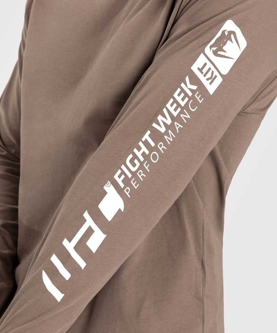 ufc adrenaline by venum fight week herre langærmet t-shirt - bronze