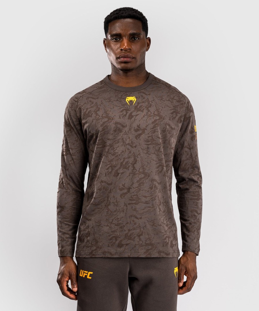 ufc fusion by venum fight week herre langærmet t-shirt - jordbrun