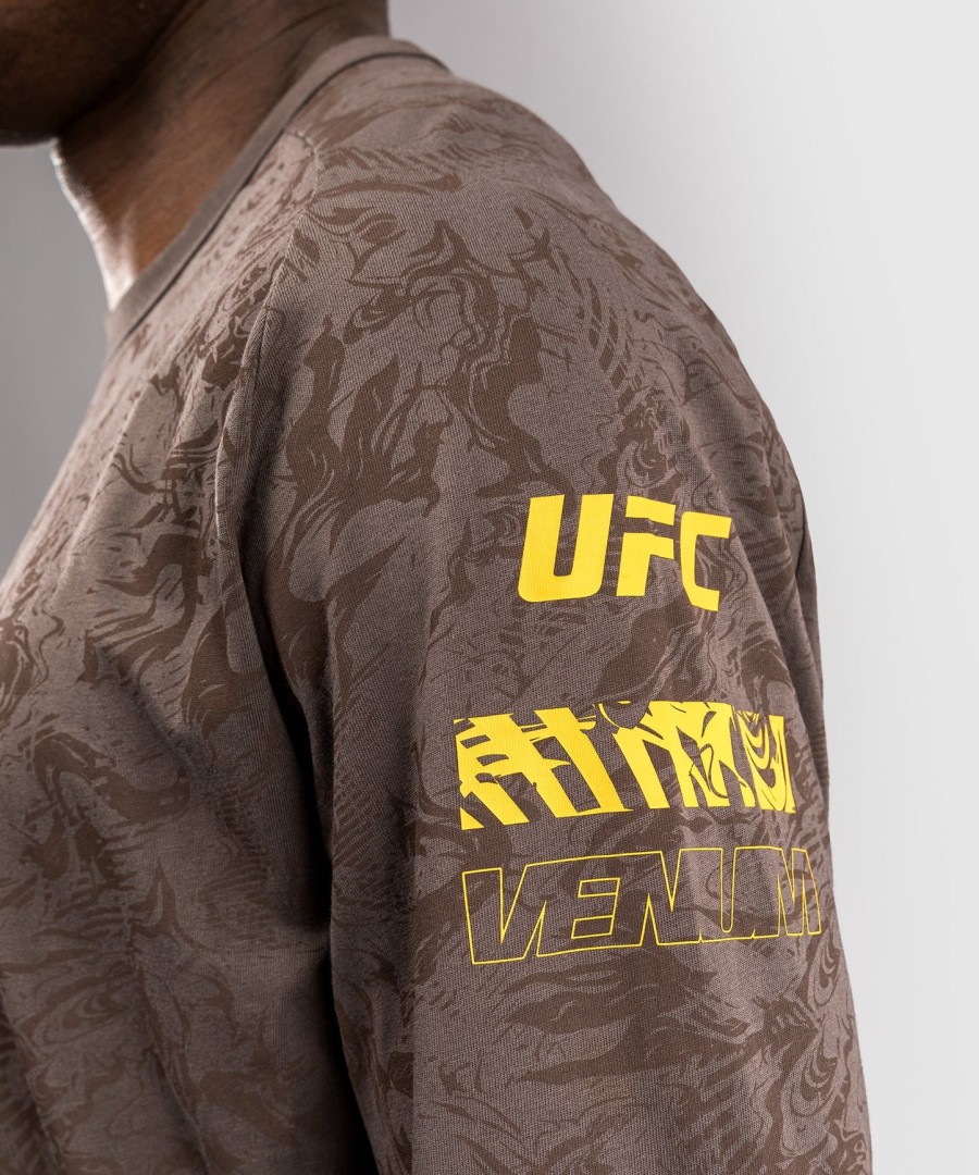 ufc fusion by venum fight week herre langærmet t-shirt - jordbrun