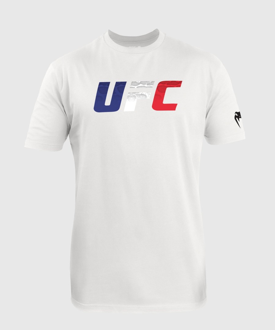 herre ufc unrivaled by venum hvid fransk flag t-shirt