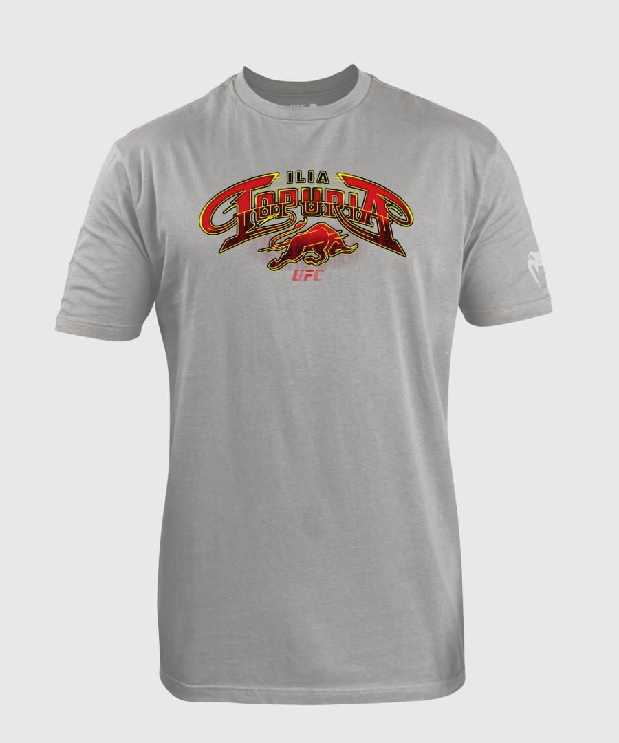 mænd ufc uovertruffen af venum heather grey ilia topuria t-shirt