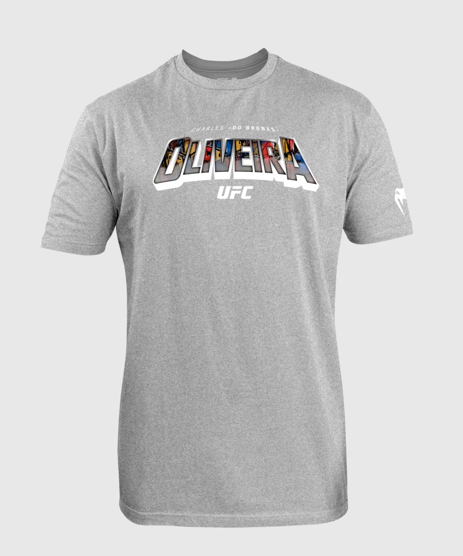 herre ufc unrivaled by venum heather grey charles oliveira t-shirt