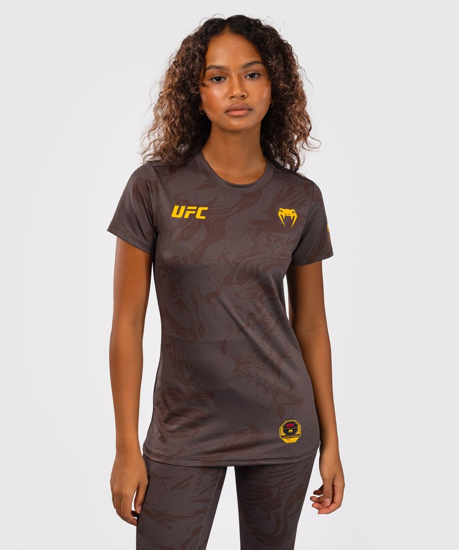 ufc fusion by venum fight week dame dry-tech t-shirt - jordbrun