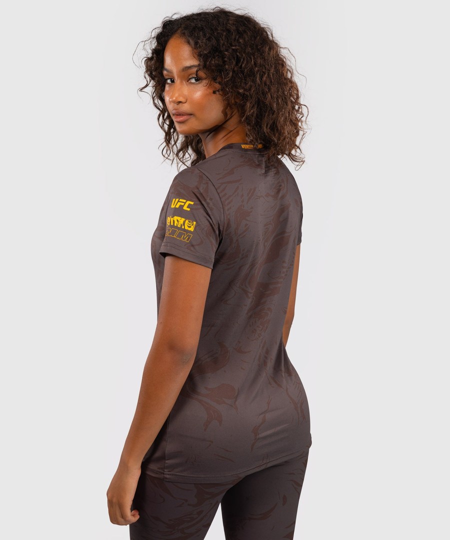 ufc fusion by venum fight week dame dry-tech t-shirt - jordbrun