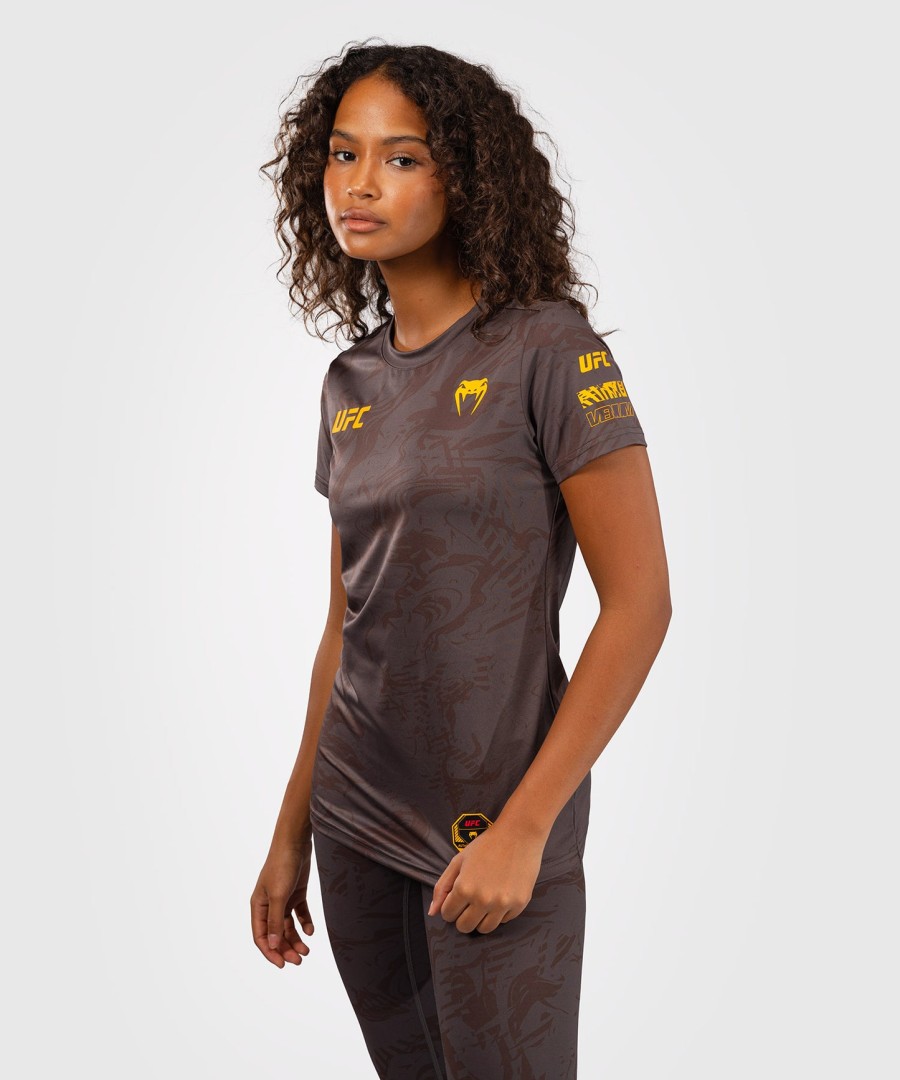 ufc fusion by venum fight week dame dry-tech t-shirt - jordbrun