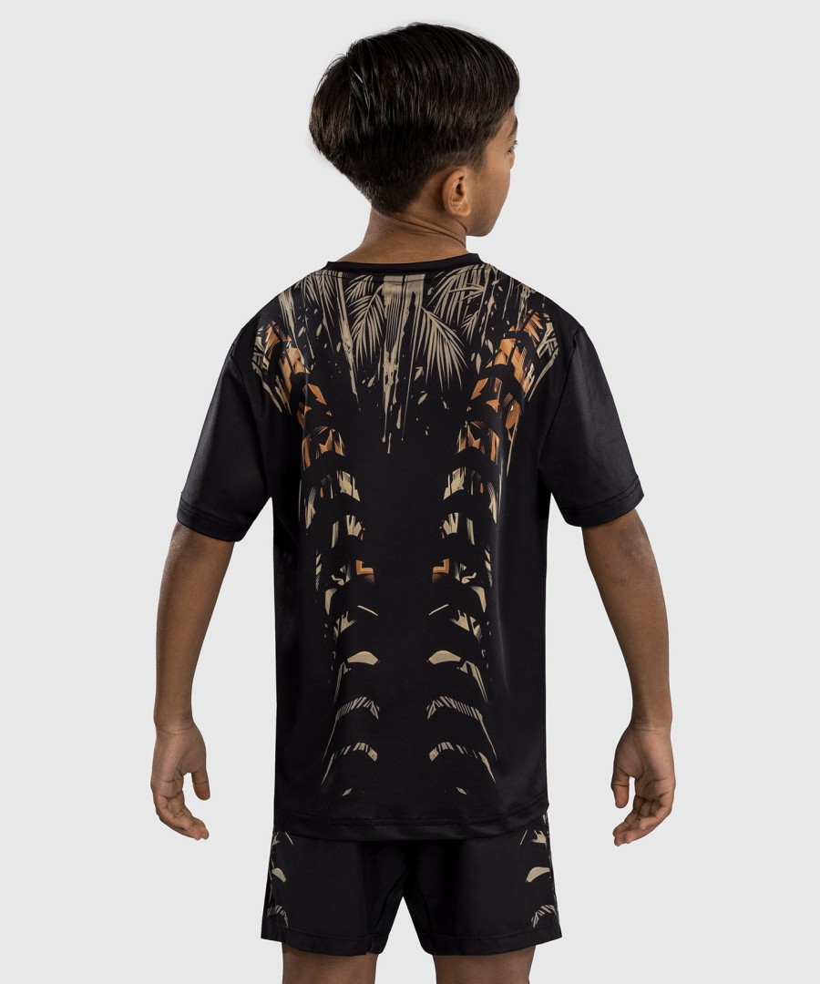 venum tiger børne dry tech t-shirt - sortneon orange