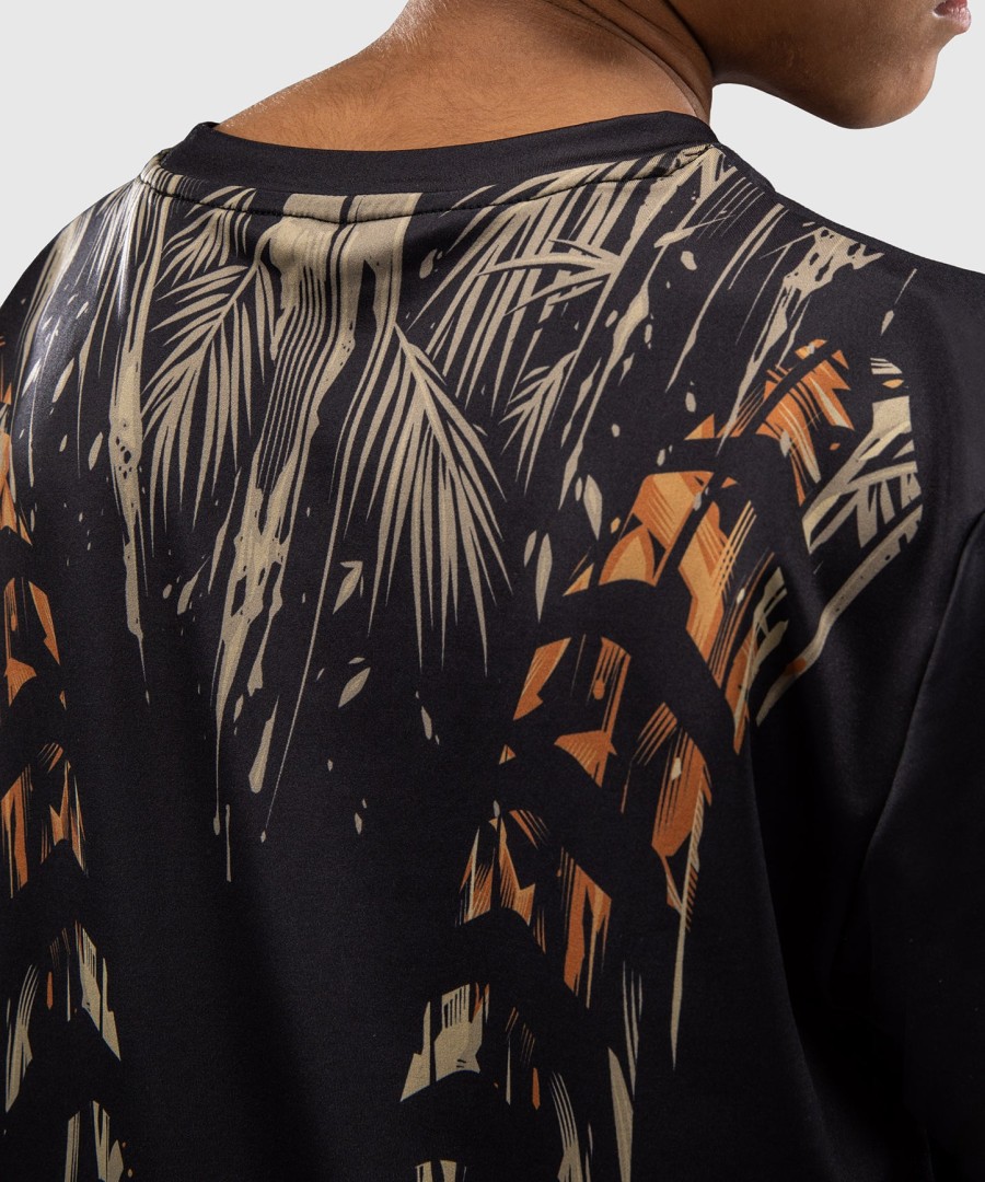 venum tiger børne dry tech t-shirt - sortneon orange
