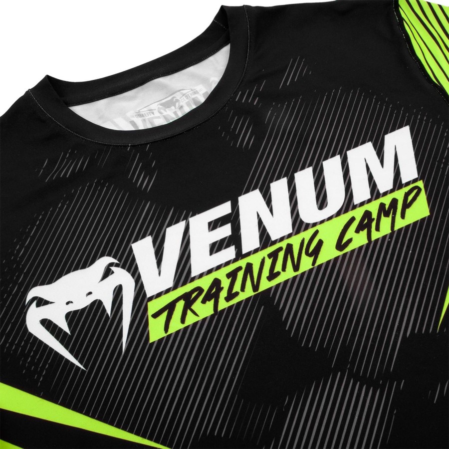 venum training camp 2.0 dry tech t-shirt - sortneo gul - eksklusiv