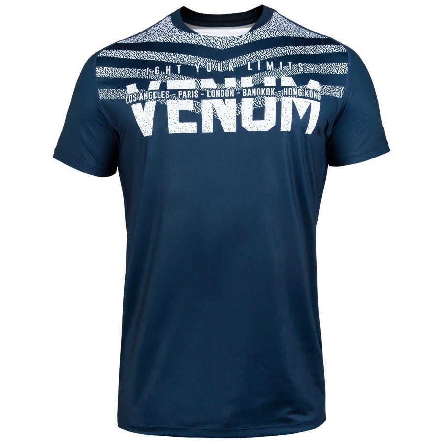 venum signature dry tech t-shirt - marineblåhvid
