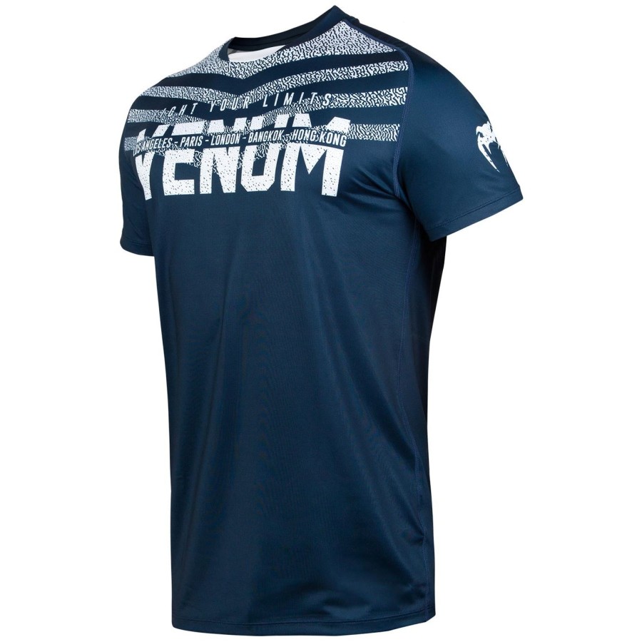 venum signature dry tech t-shirt - marineblåhvid