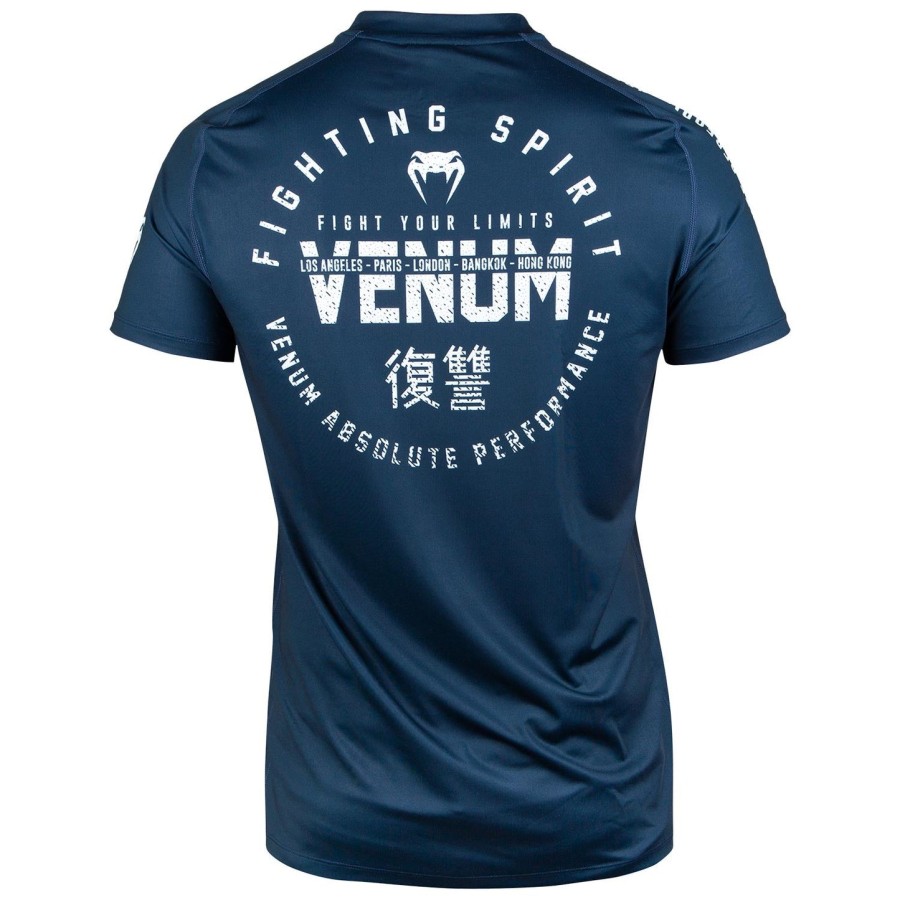 venum signature dry tech t-shirt - marineblåhvid
