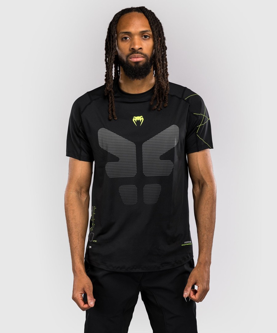 venum training camp 4.0 dry tech t-shirt - sortneongrøn