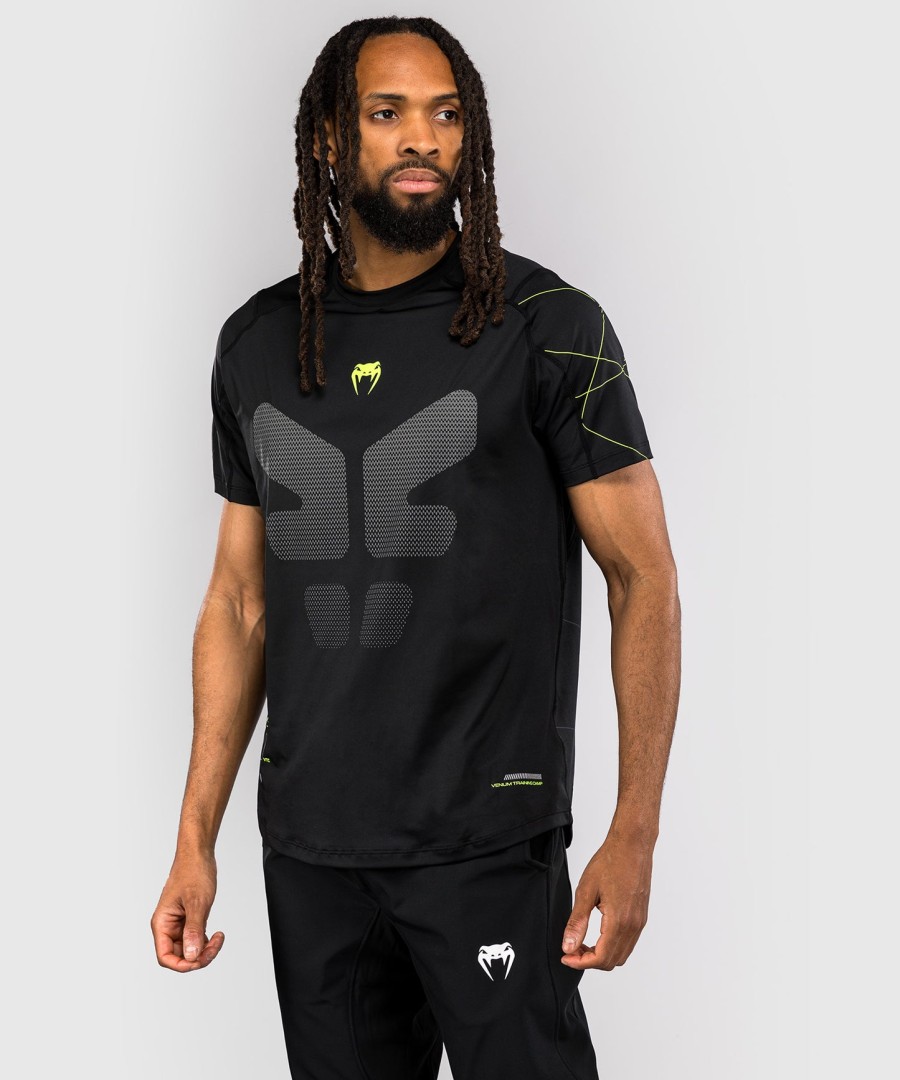venum training camp 4.0 dry tech t-shirt - sortneongrøn