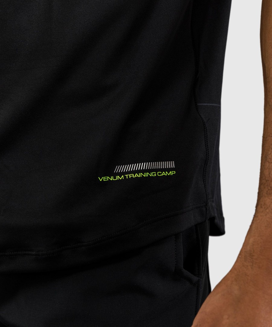 venum training camp 4.0 dry tech t-shirt - sortneongrøn