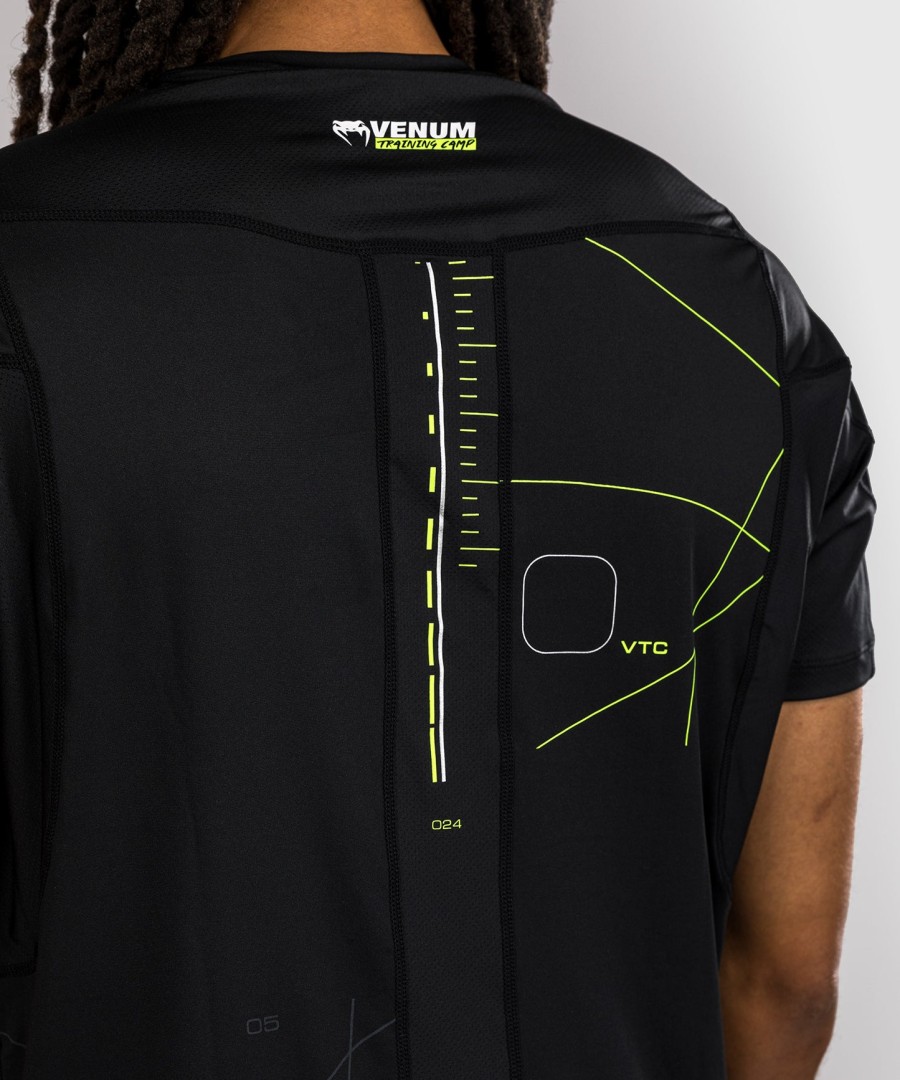 venum training camp 4.0 dry tech t-shirt - sortneongrøn