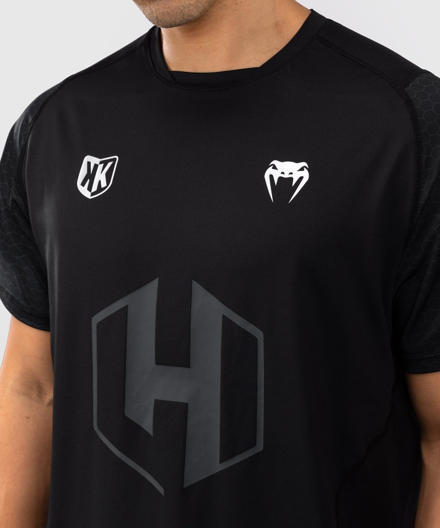 foot korner x venum hexagon mma t-shirt - sortsølv