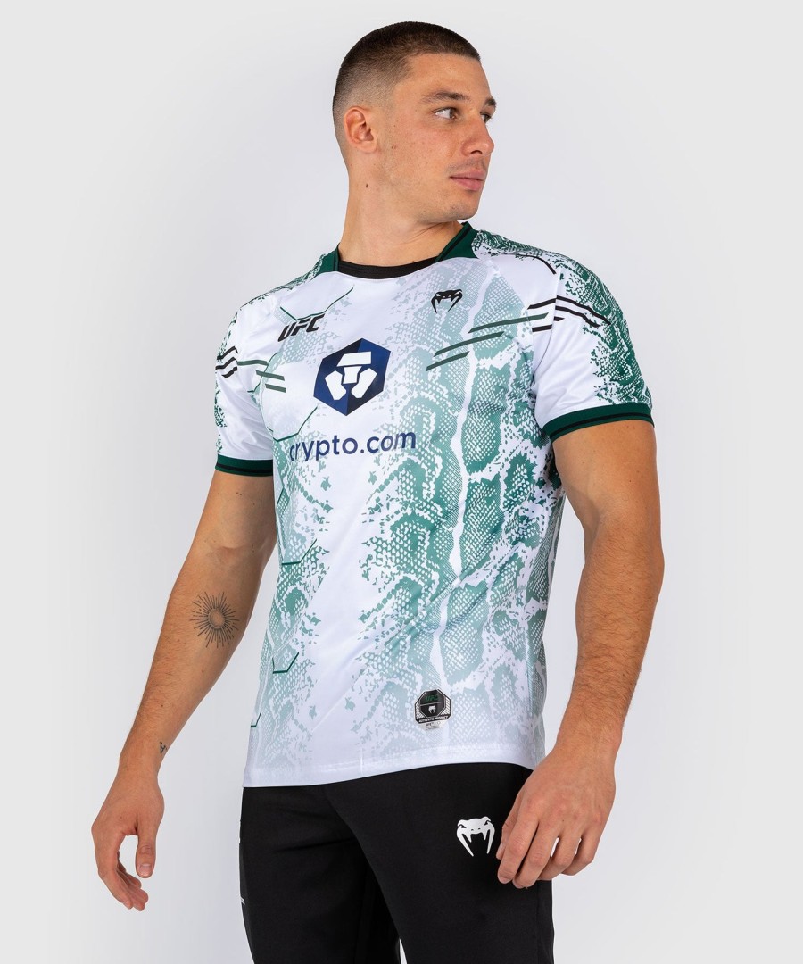 ufc adrenaline by venum autentisk fight night herretrøje - emerald edition - hvidgrøn