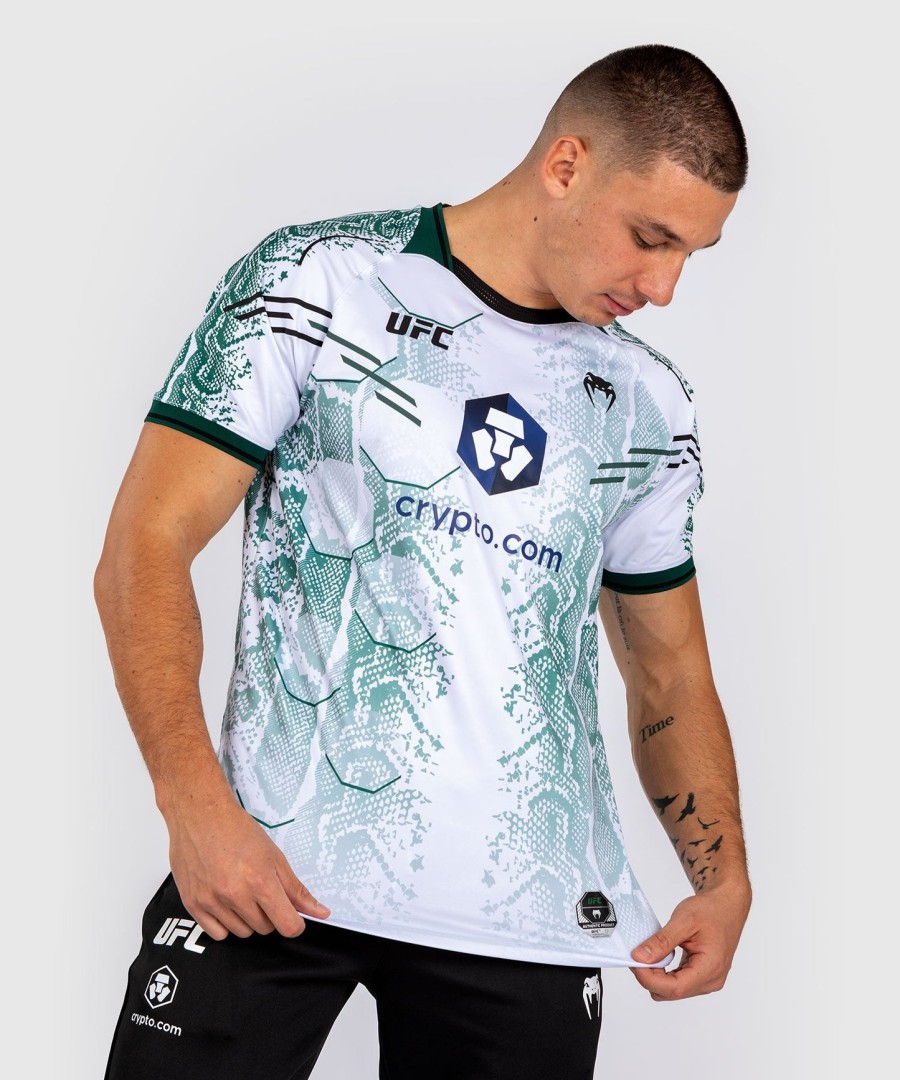 ufc adrenaline by venum autentisk fight night herretrøje - emerald edition - hvidgrøn