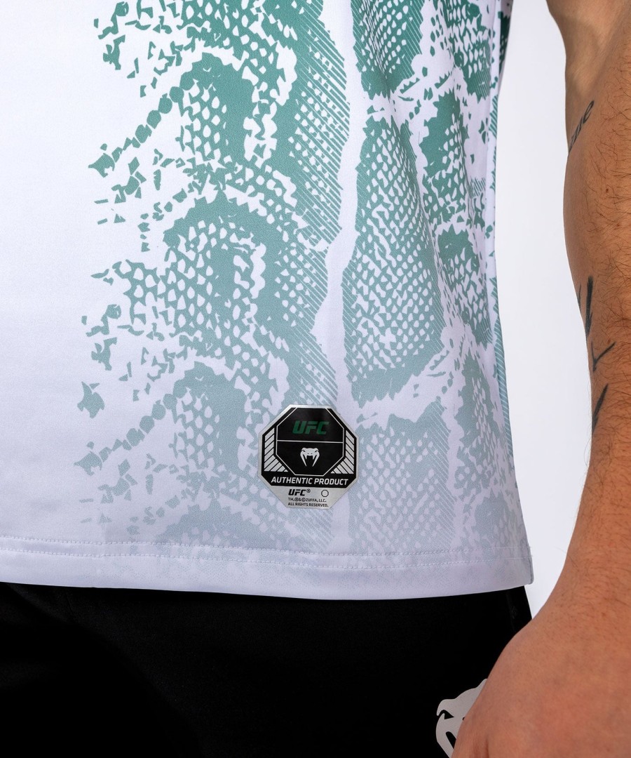 ufc adrenaline by venum autentisk fight night herretrøje - emerald edition - hvidgrøn