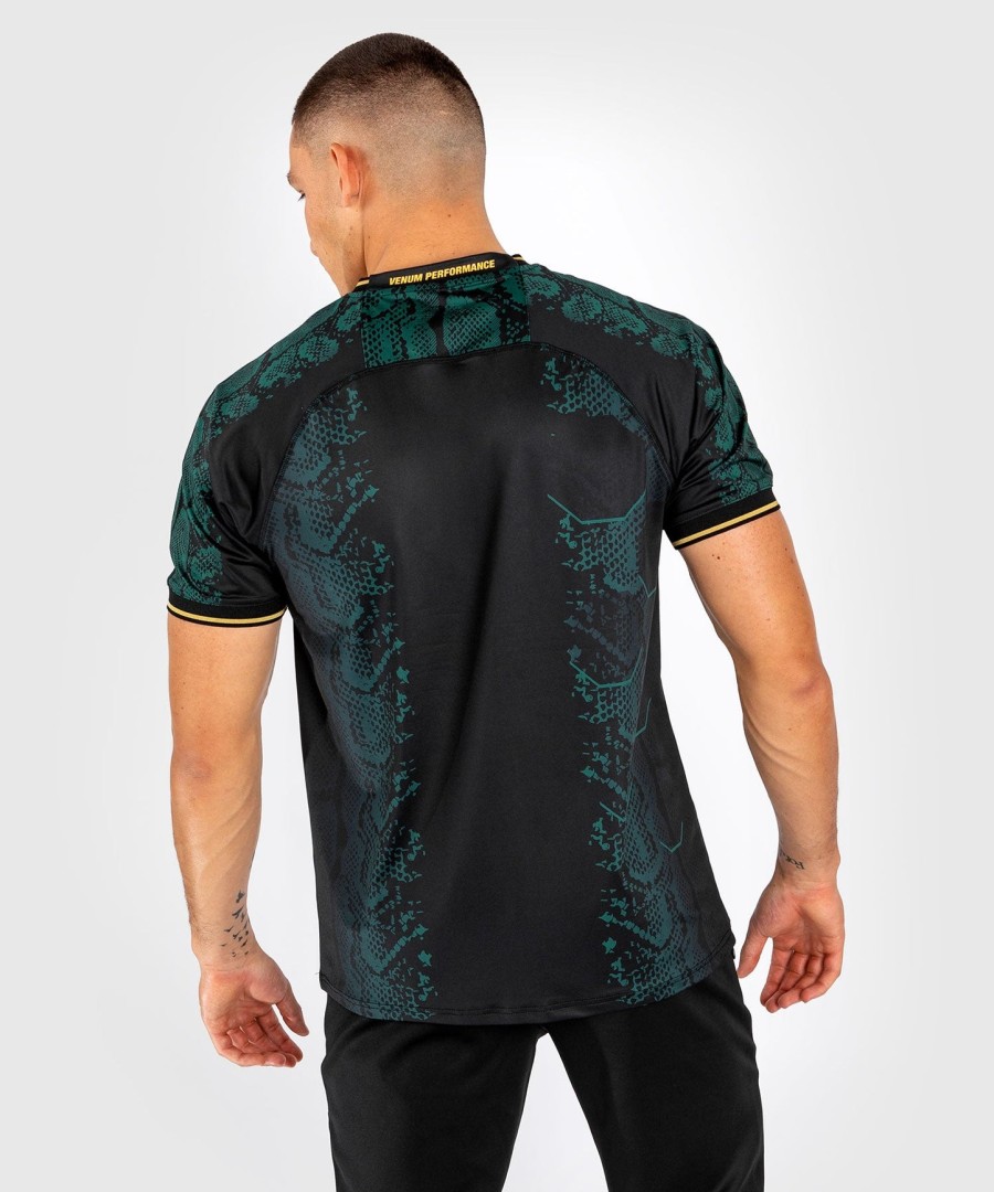 ufc adrenaline by venum autentisk fight night herretrøje - emerald edition - grønsortguld