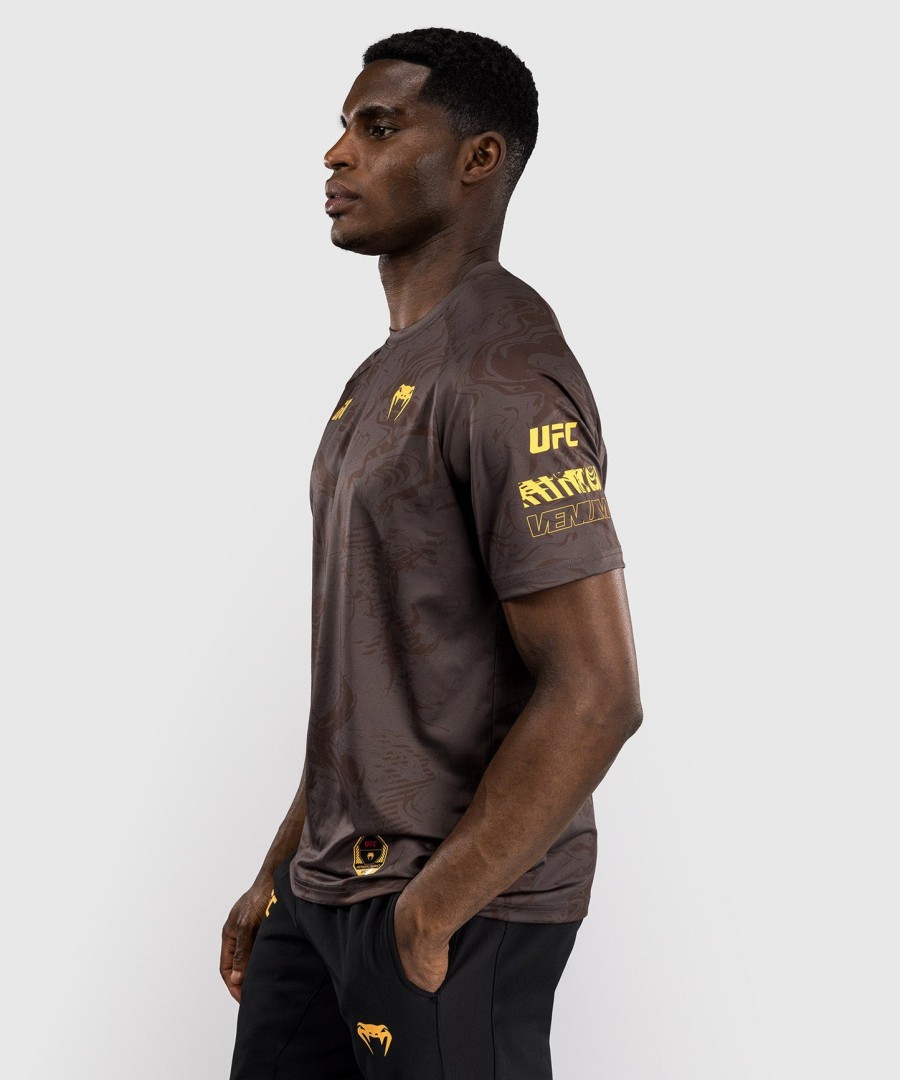 ufc fusion by venum fight week herre dry-tech t-shirt - jordbrun