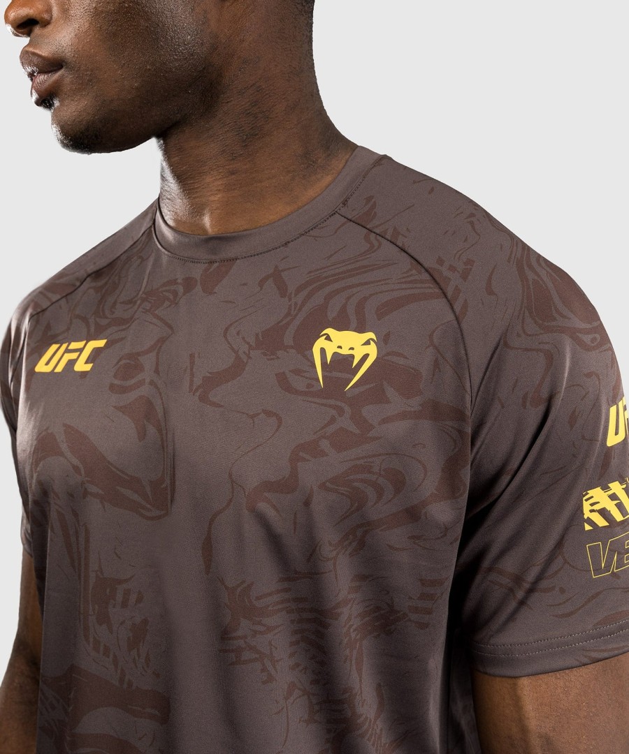 ufc fusion by venum fight week herre dry-tech t-shirt - jordbrun