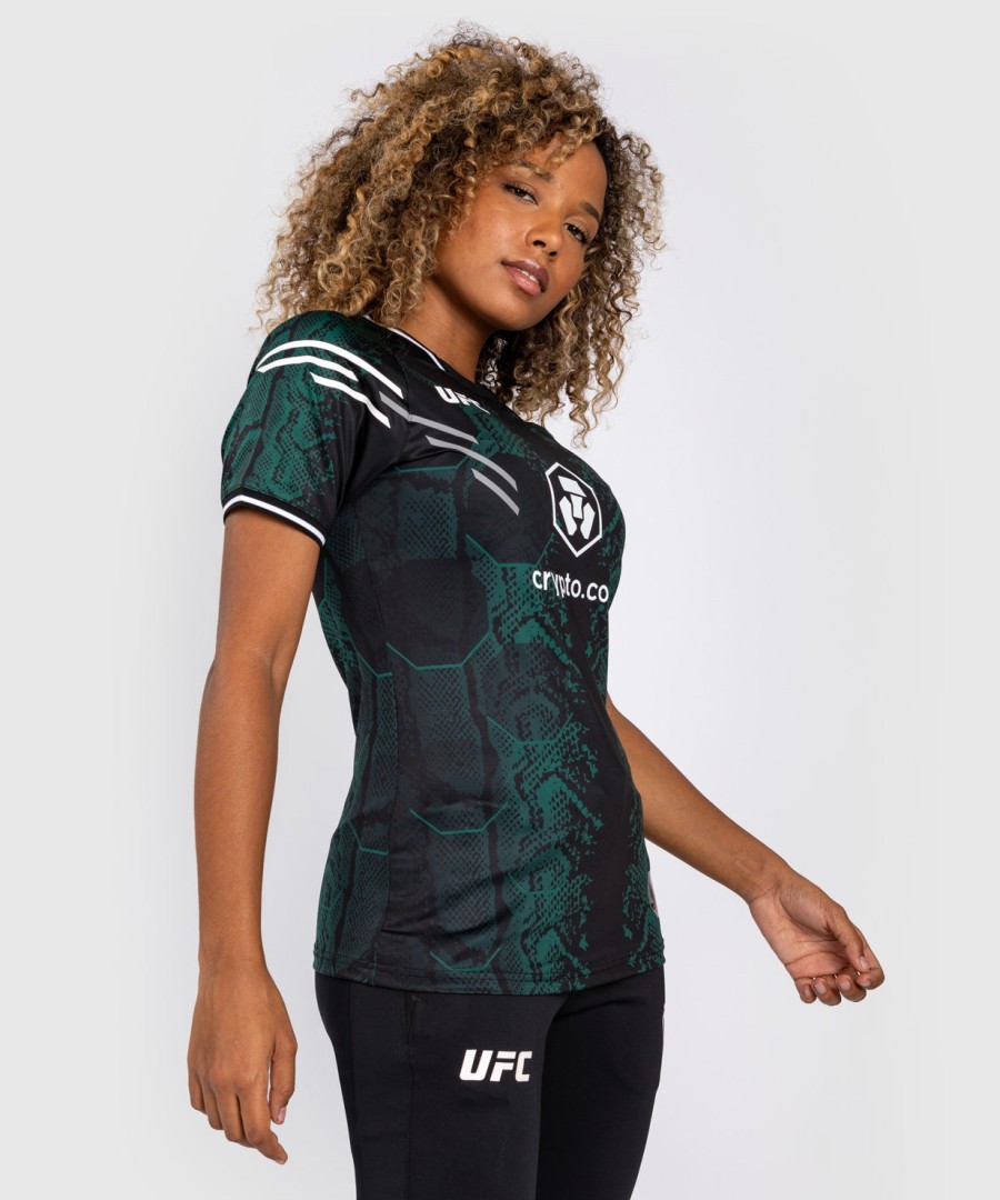ufc adrenaline by venum autentisk fight night kvinders walkout-trøje - emerald edition - grønsort