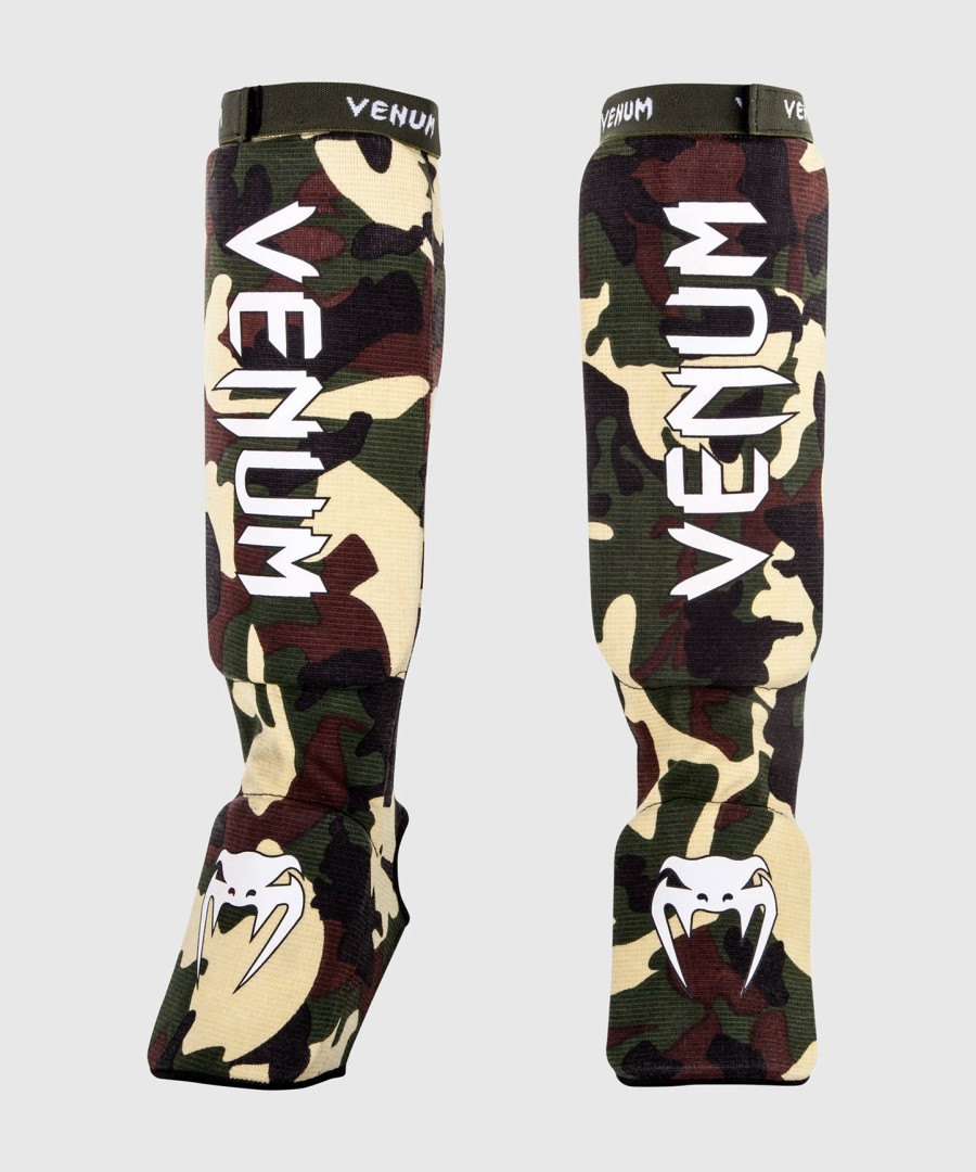 venum kontact shin guards - forest camo