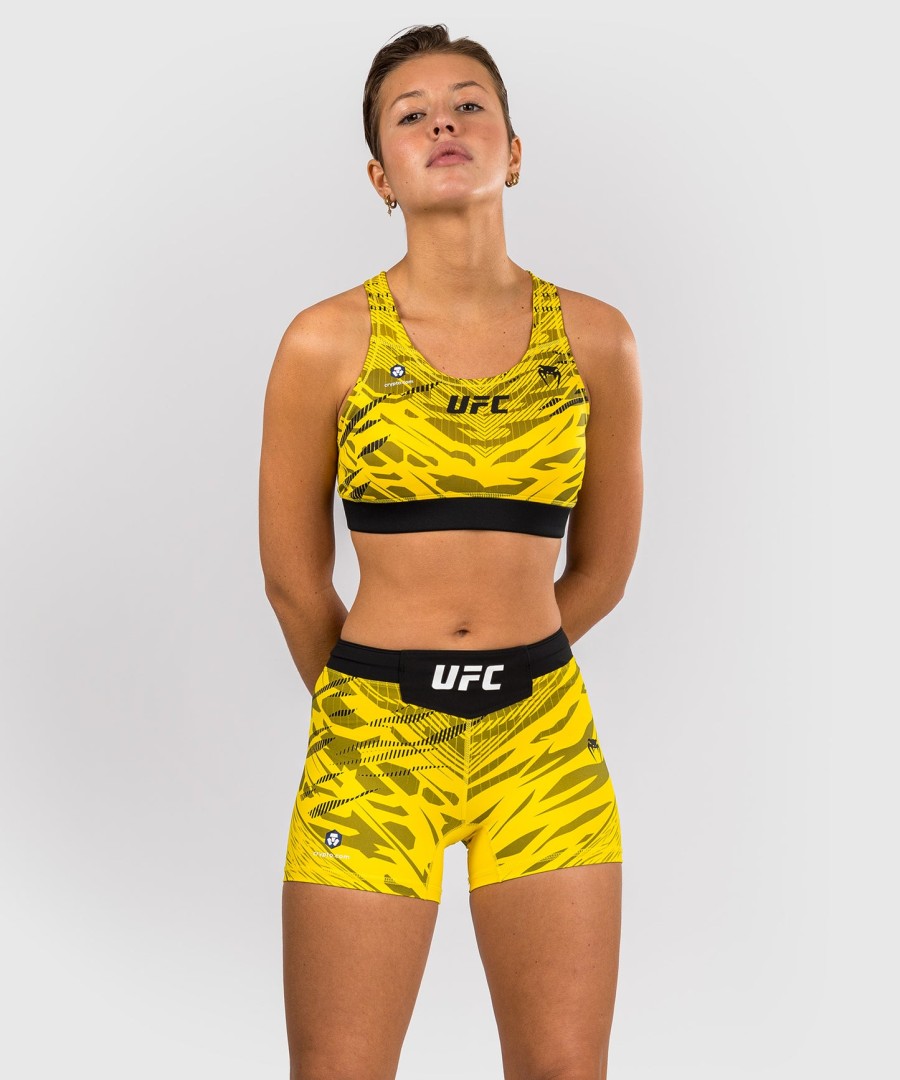 ufc fusion by venum authentic fight night dame vale tudo shorts - kort pasform - gul