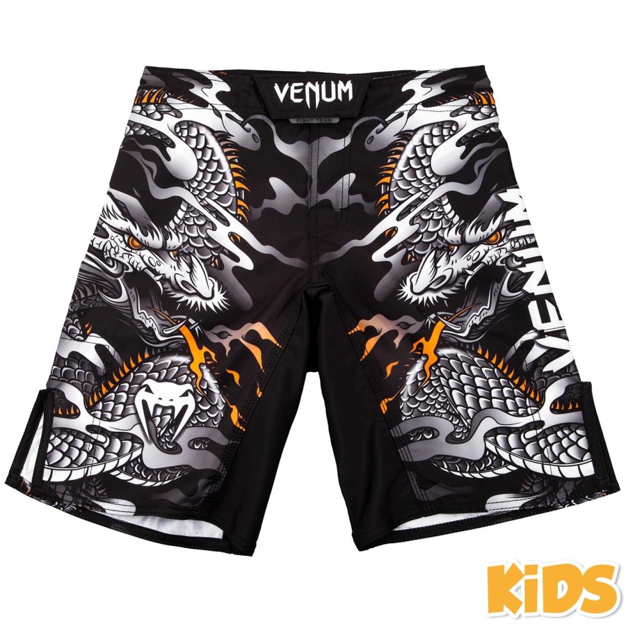 venum dragon flight børne kampshorts - sorthvid