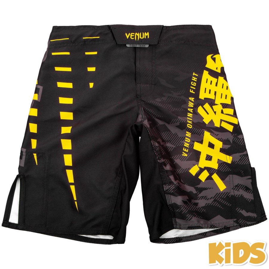 venum okinawa 2.0 børne kampshorts - sortgul - eksklusiv