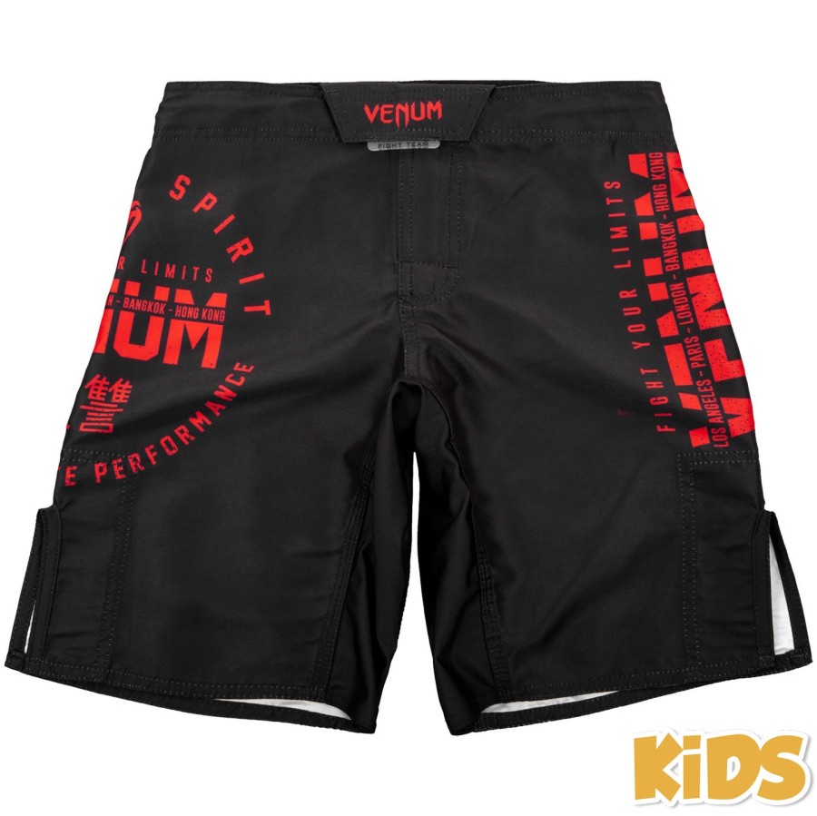 venum signature børne kampshorts - sortrød