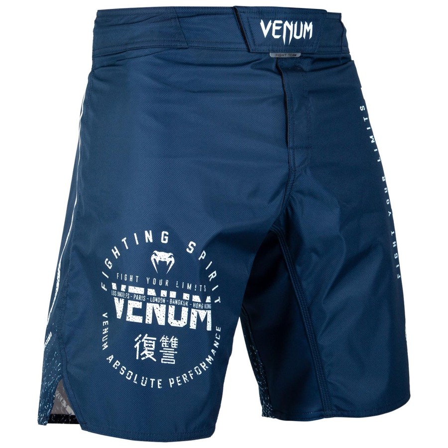 venum signature fightshorts - marineblåhvid